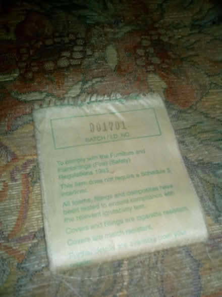 Photo of free 3 Seater -pastel/floral embroidered covers + dark wood frame (Gilmerton EH17) #2