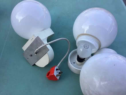 Photo of free 3 lamps with globe covers, 1 with PIR sensor (Horspath OX33) #1