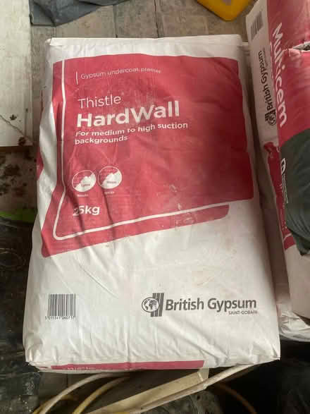Photo of free Thistle Hardwall Plaster 25000g Bag (Sutton SM3) #1