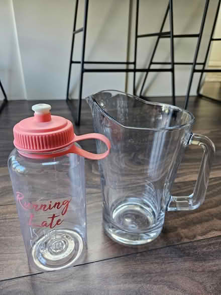Photo of free Glass jug and plastic water bottle (Leyton E10) #1