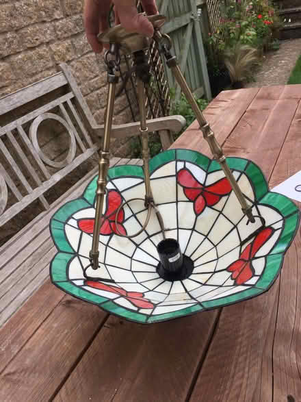 Photo of free Tiffany style ceiling pendant light -glass -butterfly design (Neat Enstone OX7) #1