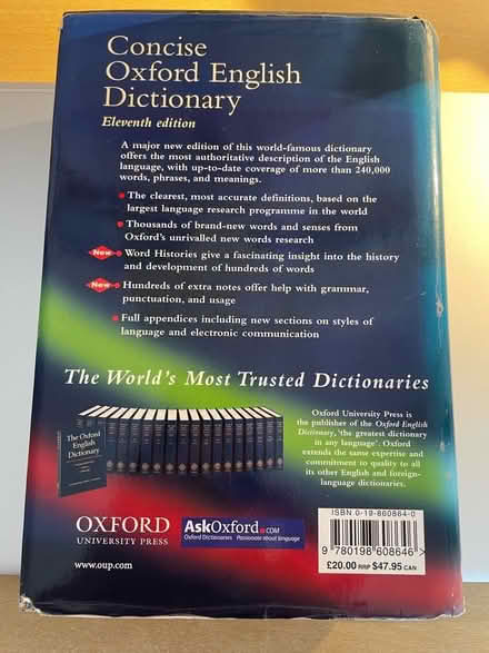 Photo of free Oxford English Dictionary (Talbot Village BH10) #2