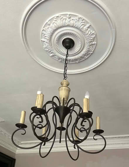 Photo of free 2x metal chandelier ceiling lights (HX1 (town centre).) #1