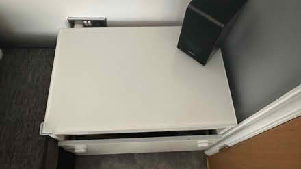 Photo of free Small white media stand with drawer (Chapeltown S35) #2