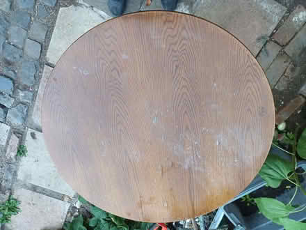 Photo of free Solid wood table 76 cm diameter (Donnington Bridge OX4) #2