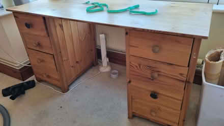Photo of free Pine desk with drawers (Bathampton) #1