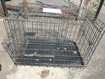 Photo of free Large Metal Dog Cage [Broken Tray] - (4) (Trowbridge BA14) #3