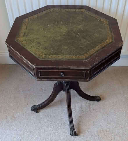 Photo of free Octagonal wood/leather table (Dean Court OX2) #4