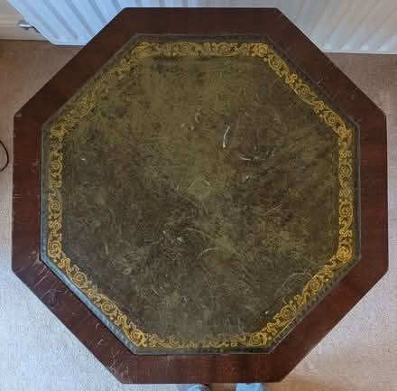 Photo of free Octagonal wood/leather table (Dean Court OX2) #3
