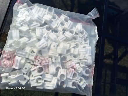 Photo of free a bag of white15mm pipe clips (Prestbury GL52) #2