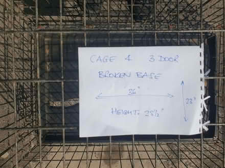 Photo of free Large Metal Dog Cage [Broken Tray] - (4) (Trowbridge BA14) #1
