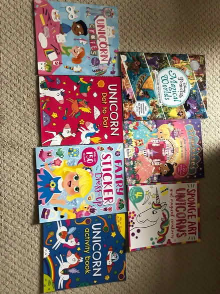 Photo of free Kids unicorn/princess activity books (Crooks Barn TS20) #1
