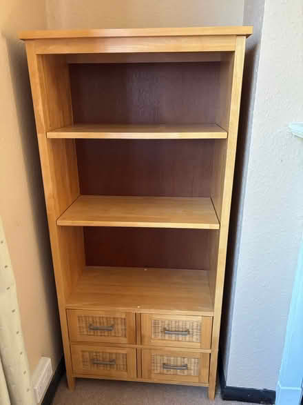 Photo of free Wooden shelving unit (Longden Road, Shrewsbury) #1