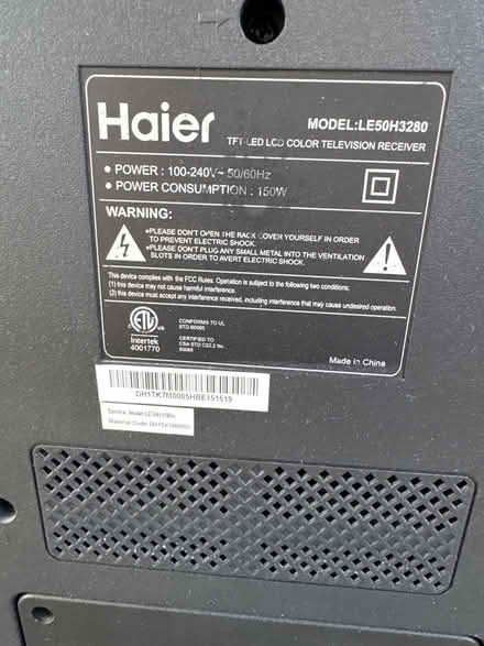 Photo of free Haier 42-50” (Leslie and Cummer) #2