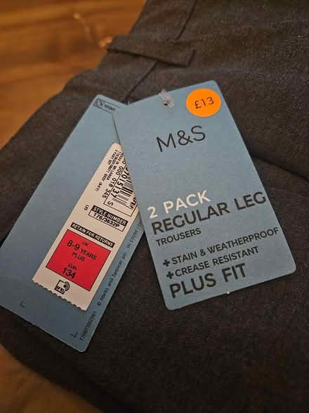 Photo of free 2 new boys grey trousers 8-9 Plus (Dublin 9) #1