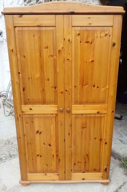 Photo of free Pine double wardrobe (Newbiggin on Lune CA17) #1