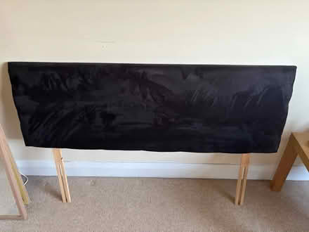 Photo of free Black faux suede double headboard (Shirley CR0) #1