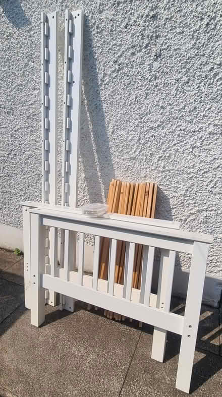 Photo of free Solid wood Single Bed + Mattress (Mount Merrion / Stillorgan) #1