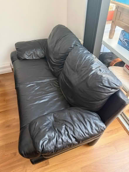 Photo of free 2 seater real leather sofa (LU5 - Dunstable) #2