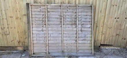 Photo of free 3 fence panels. 180 x 154 cm. 6ft x 5ft (Littleworth GL5) #2