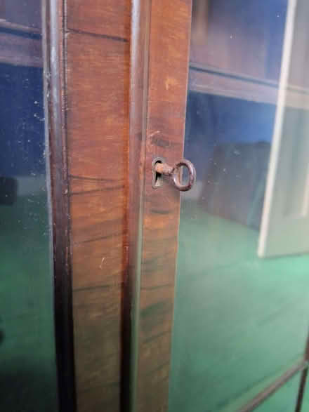 Photo of free Glass fronted book/display case with key (Oakdale BH15) #3