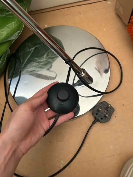 Photo of free Silver curved standard lamp (Bath BA2) #2