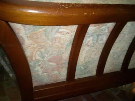 Photo of free SOFA, 3 Seater(floral cushion+wood) (Edinburgh EH17) #3