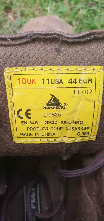 Photo of free Steel toe cap boots UK10 (Warden Hill) #3