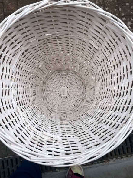 Photo of free White laundry basket (Dunton green tn14 5GG) #2