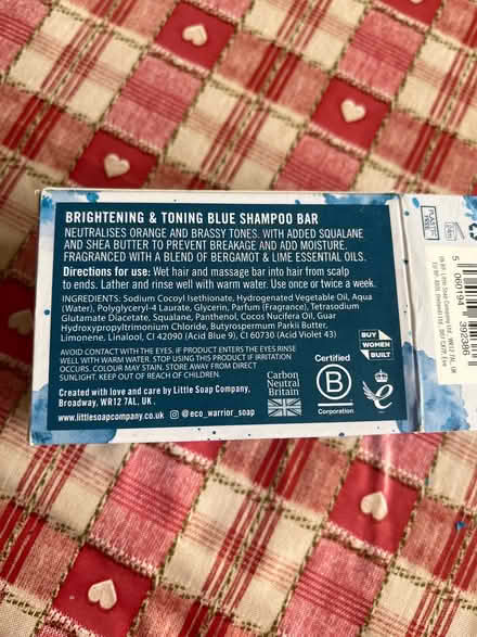 Photo of free Eco Warrior Blue Shampoo Bar (Prestbury GL52) #2