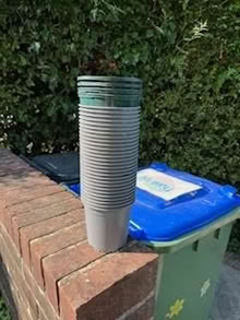 Photo of free 32 9cm plastic flower pots (Wallands Park BN7) #1