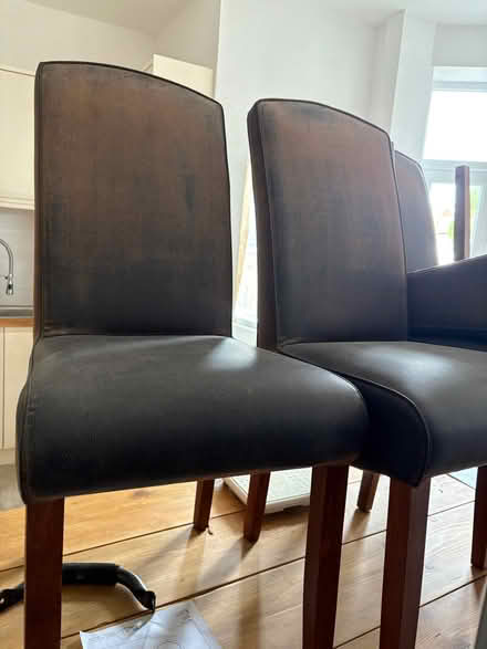 Photo of free Leather dinning room chairs (Henleaze BS9) #4