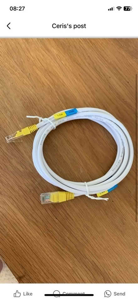 Photo of free LAN WAN Cat.5e Cable (Worle BS22) #1