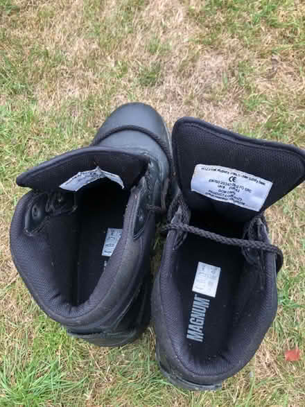 Photo of free Size 8 black steel capped boots (Abingdon OX14) #2