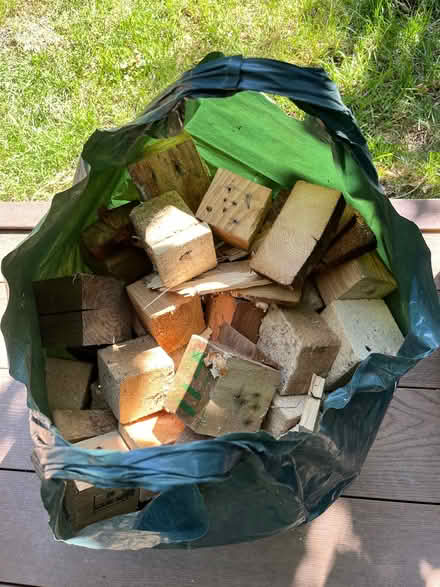 Photo of free Large bag of woodchip blocks (Teddington TW11) #1