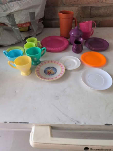 Photo of free Toy tea cups and plates etc (Woodley RG5) #1