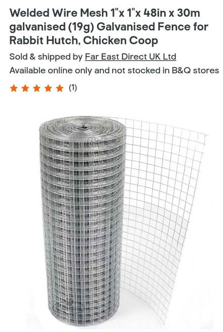 Photo of free Roll of galvanised wire mesh (Northfield B31) #1