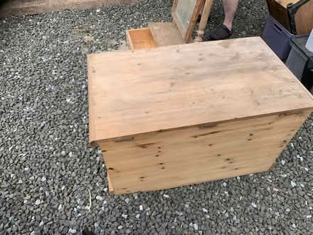 Photo of free Pine mirror and chest (Goswick TD15) #4