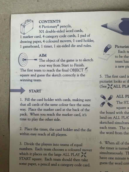Photo of free Pictionary board game (TW2 whitton) #3
