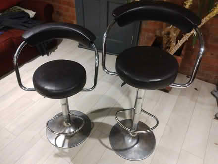 Photo of free 2 bar stools (Woodmancote GL52) #2