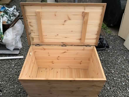 Photo of free Pine mirror and chest (Goswick TD15) #1