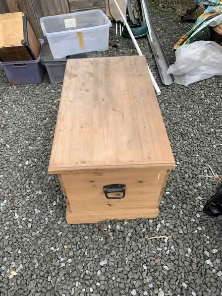 Photo of free Pine mirror and chest (Goswick TD15) #2