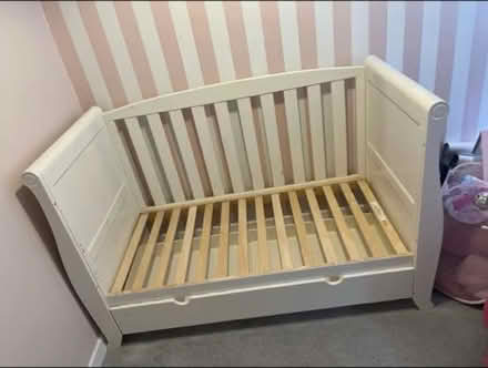 Photo of free White cot bed (Cheshunt EN8,) #1