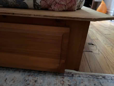 Photo of free Q or K wood pedestal with 6 drawers (West Ridge - Peterson/Western) #2