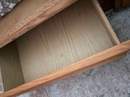 Photo of free Q or K wood pedestal with 6 drawers (West Ridge - Peterson/Western) #3