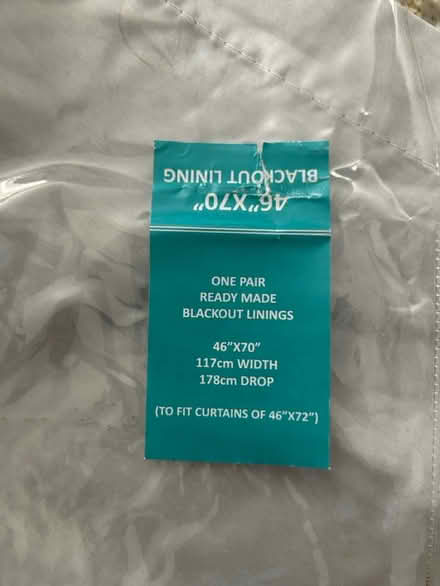 Photo of free Blackout curtain linings (pair) (Chorleywood WD3) #1