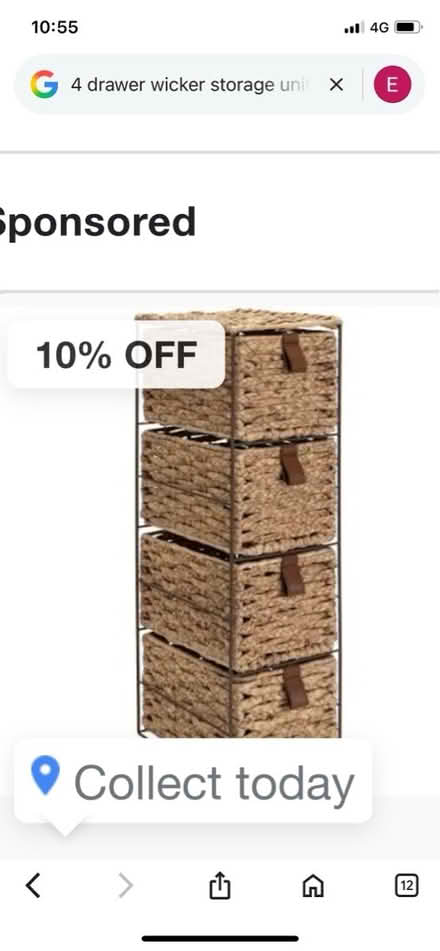 Photo of 4drawer wicker basket (Luton LU2) #1