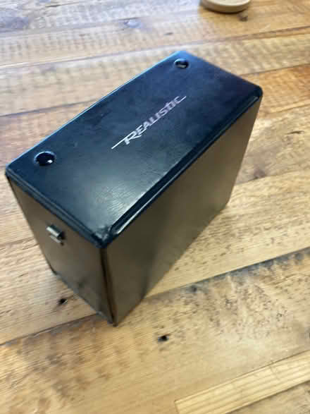 Photo of free Pair of little desktop speakers in carrying case (New England Quarter BN1) #2