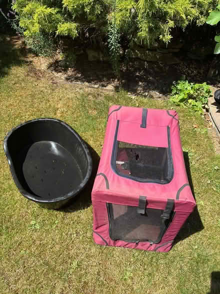 Photo of free Dog bed and carrier (Frensham) #1