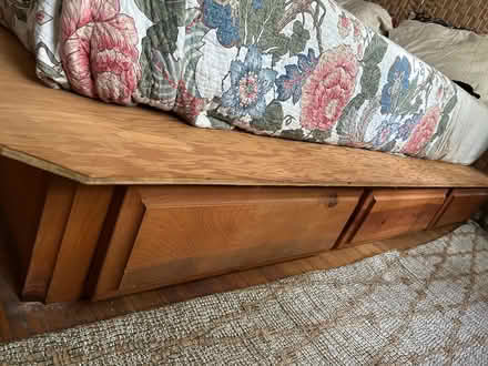 Photo of free Q or K wood pedestal with 6 drawers (West Ridge - Peterson/Western) #1